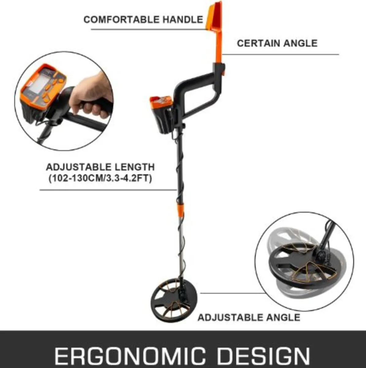 Yellow Metal Detector 3010 Waterproof Disc Metal - Image 2