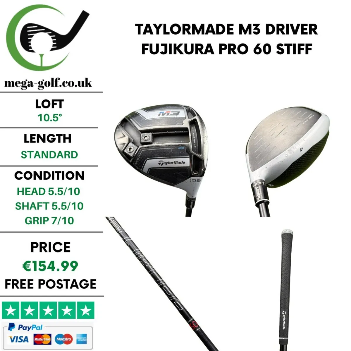 Taylormade M3 Driver / 10.5° / Stiff - Image 1