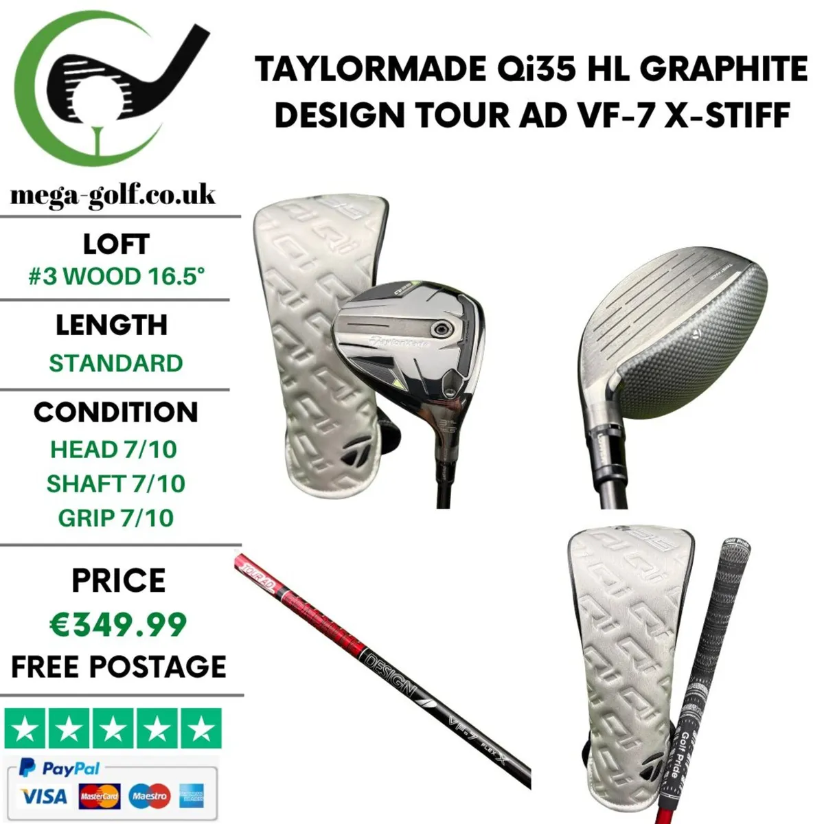 Taylormade Qi35 HL #3 Wood 16.5° / X-Stiff - Image 1