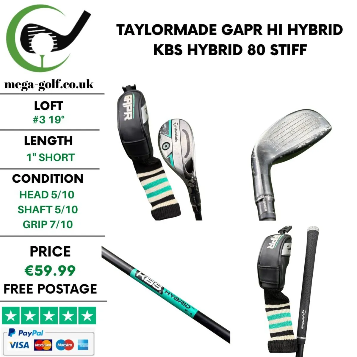 Taylormade Gapr Hi Hybrid / #3 19° / Stiff - Image 1
