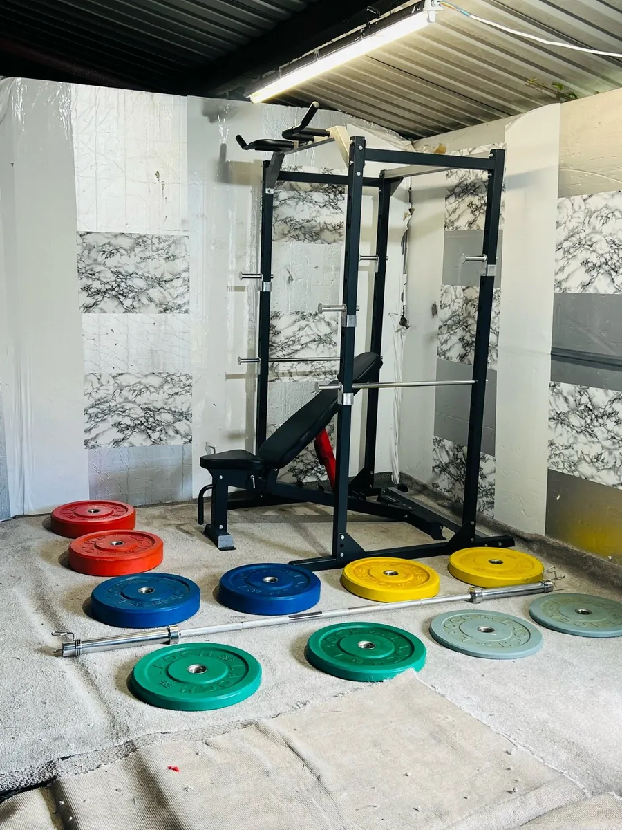 170KG LIFE TIME WEIGHTS SET POWER RACK BENCH - Image 2