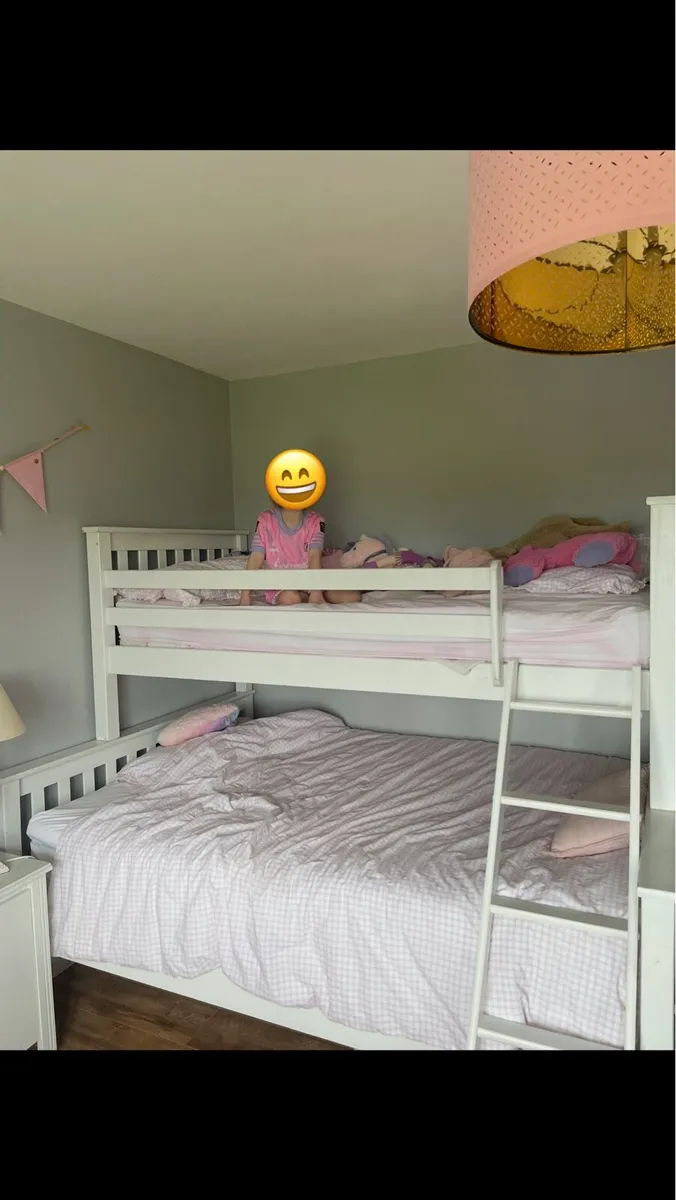 White Triple Bunk Bed - Image 2