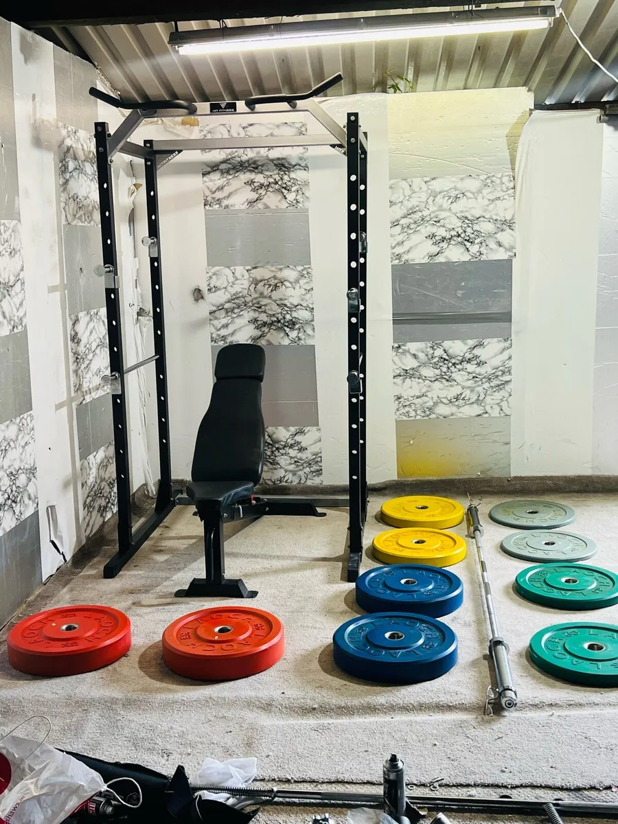 170KG LIFE TIME WEIGHTS SET POWER RACK BENCH - Image 4