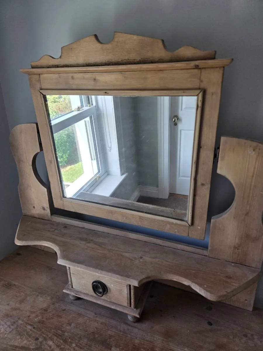 Rustic Antique Pine Dressing Table - Image 2