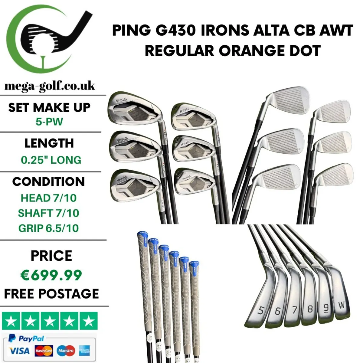 Ping G430 Irons / 5-Pw / Alta CB AWT Regular - Image 1