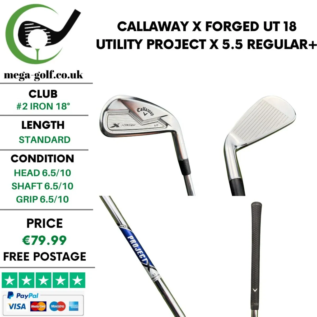 Callaway X Forged UT 18 Utility #2 Iron 18° - Image 1