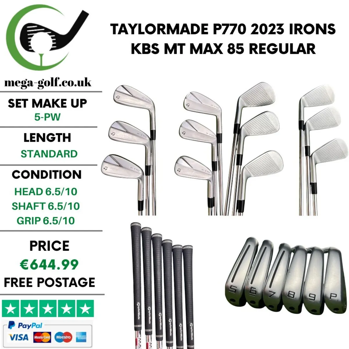 Taylormade P770 2023 Irons / 5-Pw / Regular - Image 1