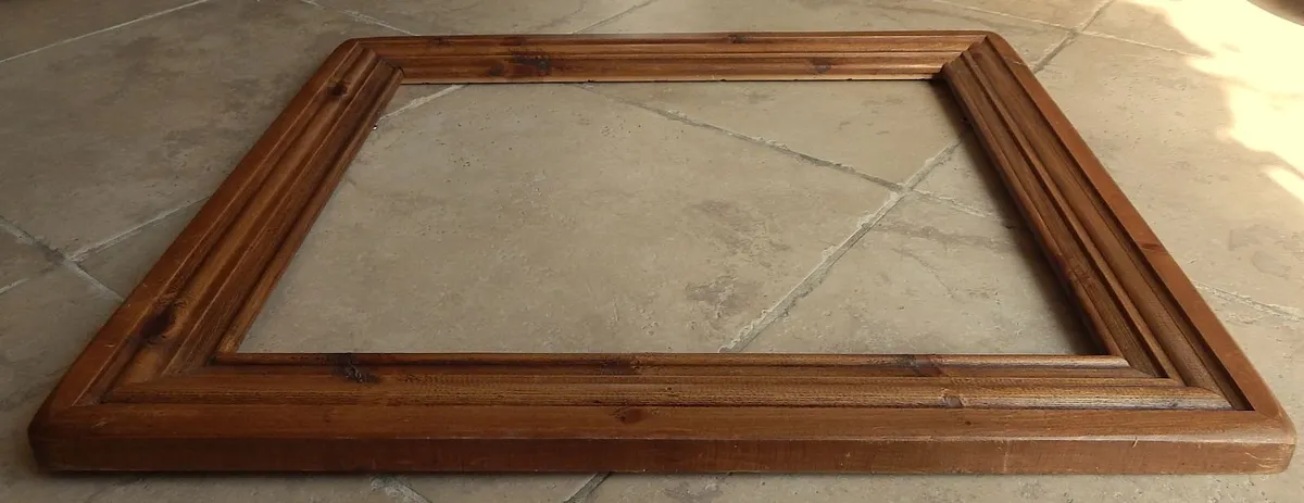 Large Rustic Ornate Wood Frame - Image 3