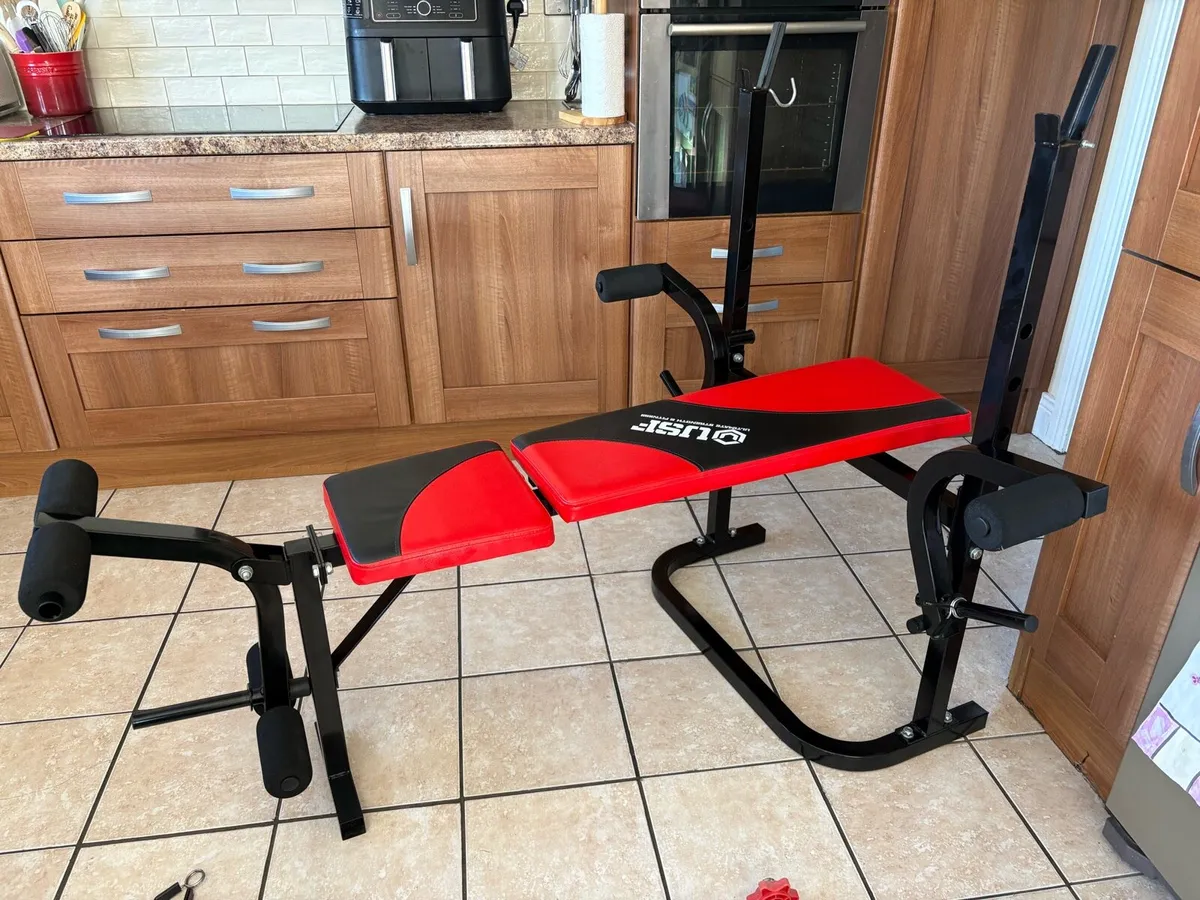 WEIGHT BENCH + AB BENCH + 53KG WEIGHT + BARS! - Image 4