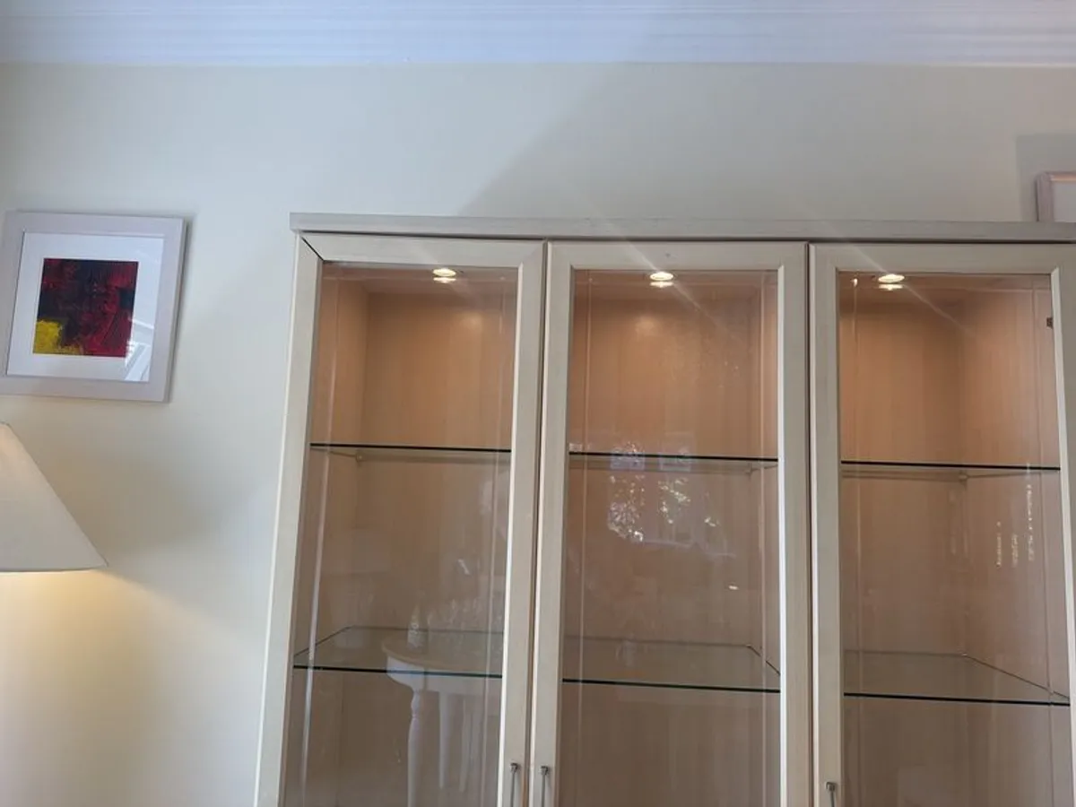 glass cabinet with built in spotlights - Image 2