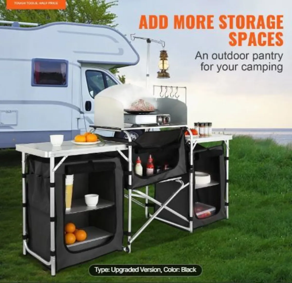 Camping Kitchen Table, Folding Outdoor - Image 1