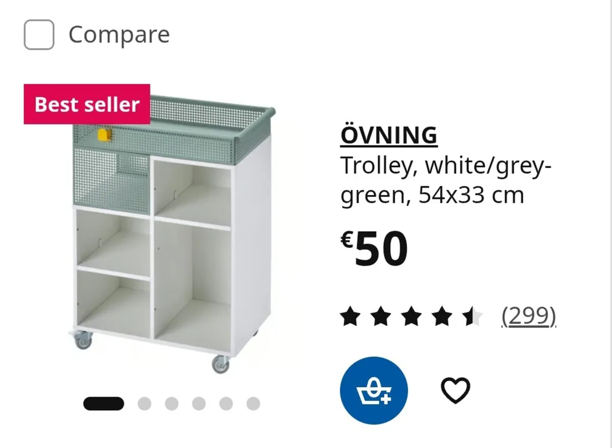 IKEA ÖVNING Trolley – White / Grey-Green

Item Sum - Image 1