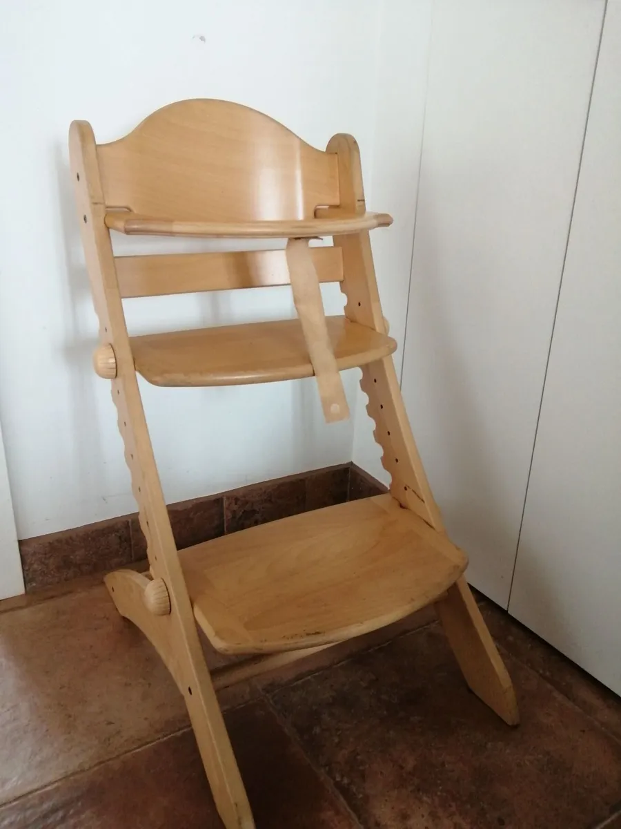 Wooden High Chair for Babies & Toddlers - Image 1