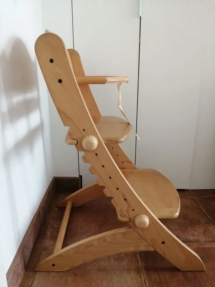 Wooden High Chair for Babies & Toddlers - Image 2