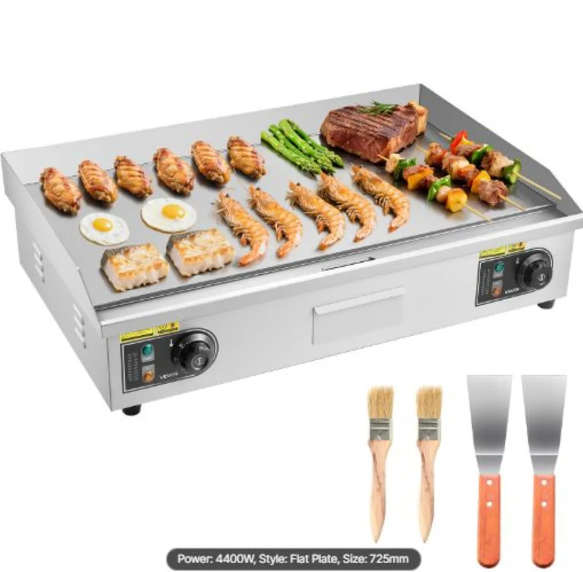 Commercial Electric Griddle, 725 x 400 mm, 4400W, - Image 1