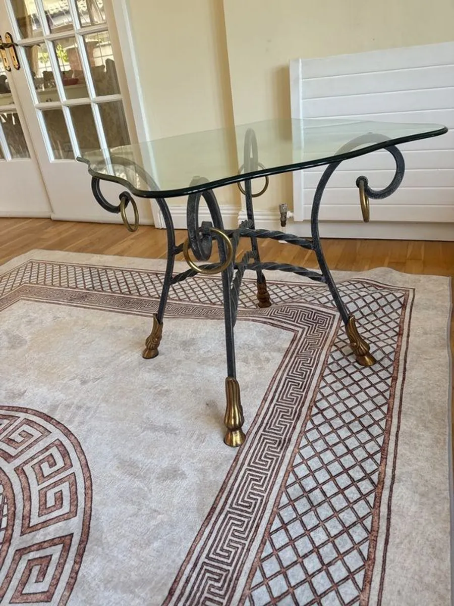 A matching pair of glass tables - Image 2