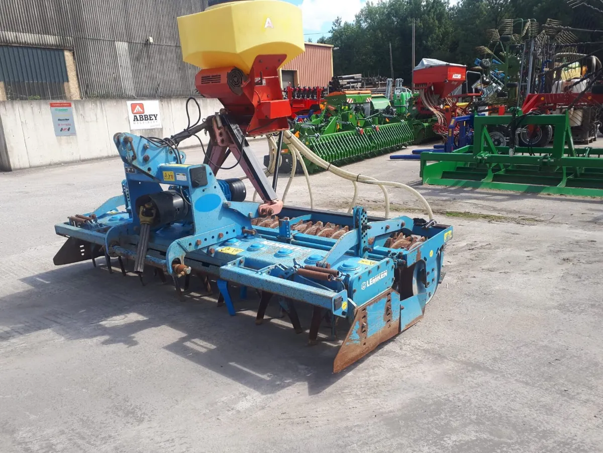 Lemken 3 Metre Power Harrow With Grass Box - Image 1