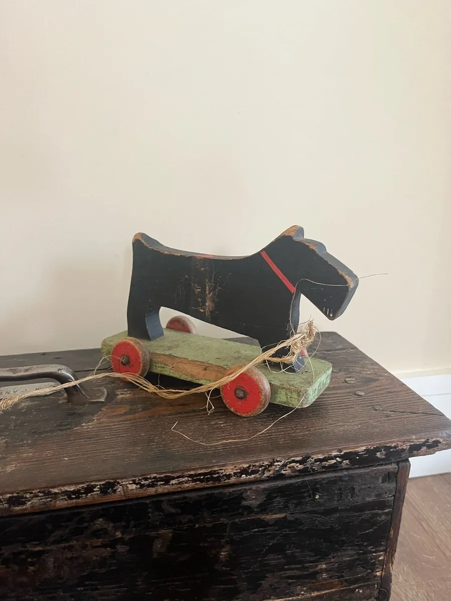 Antique Scratch Built Toy Black Terrier - Image 1