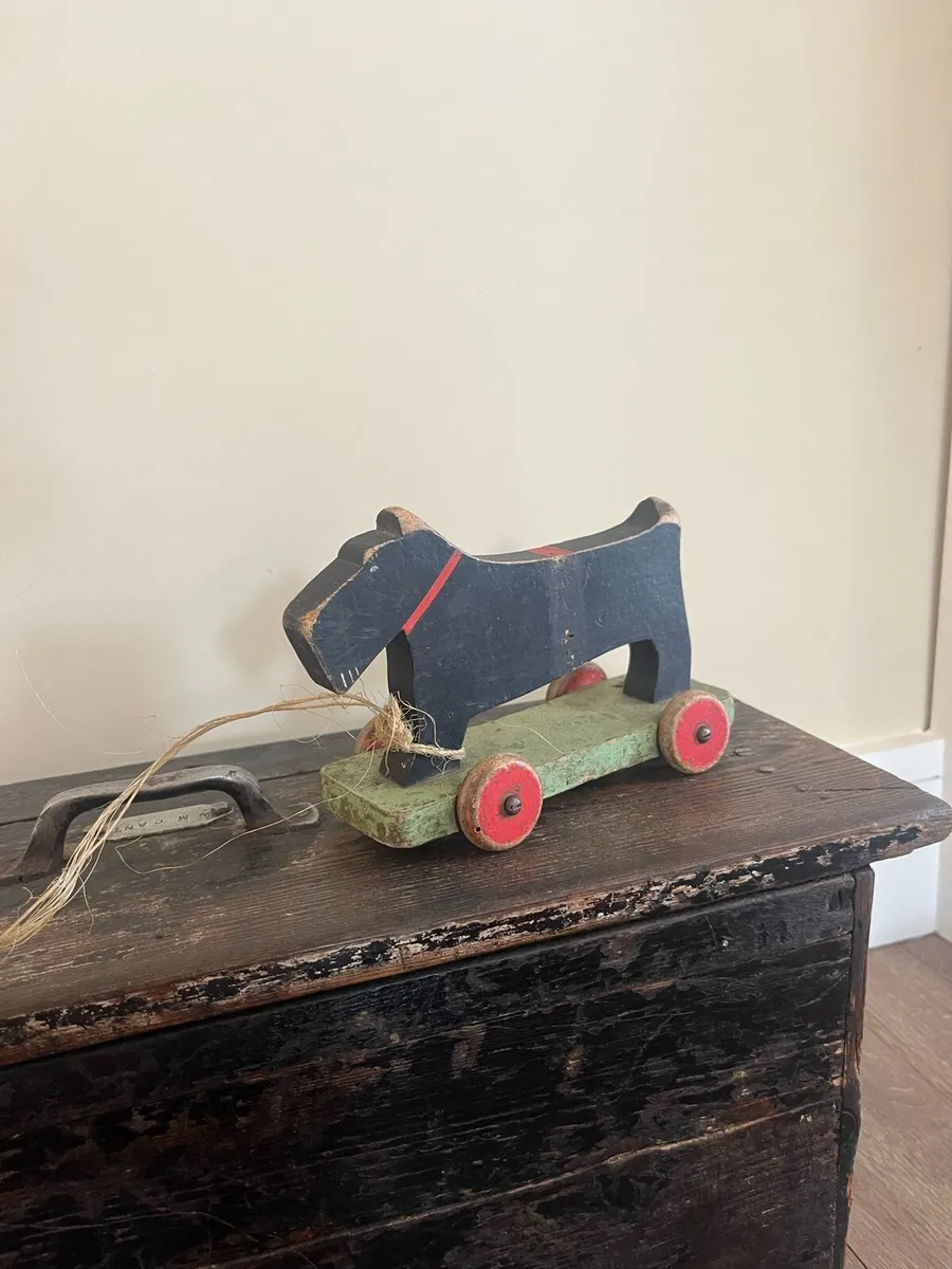 Antique Scratch Built Toy Black Terrier - Image 2