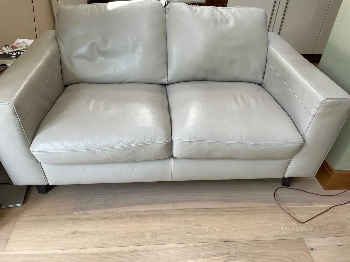Natuzzi Italian leather couch - Image 3
