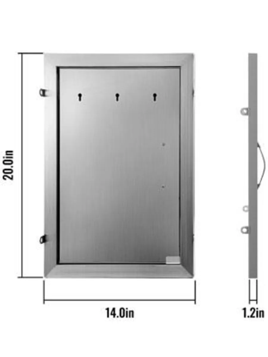 Stainless Steel BBQ Access Door – 14×20 Inch - Image 1