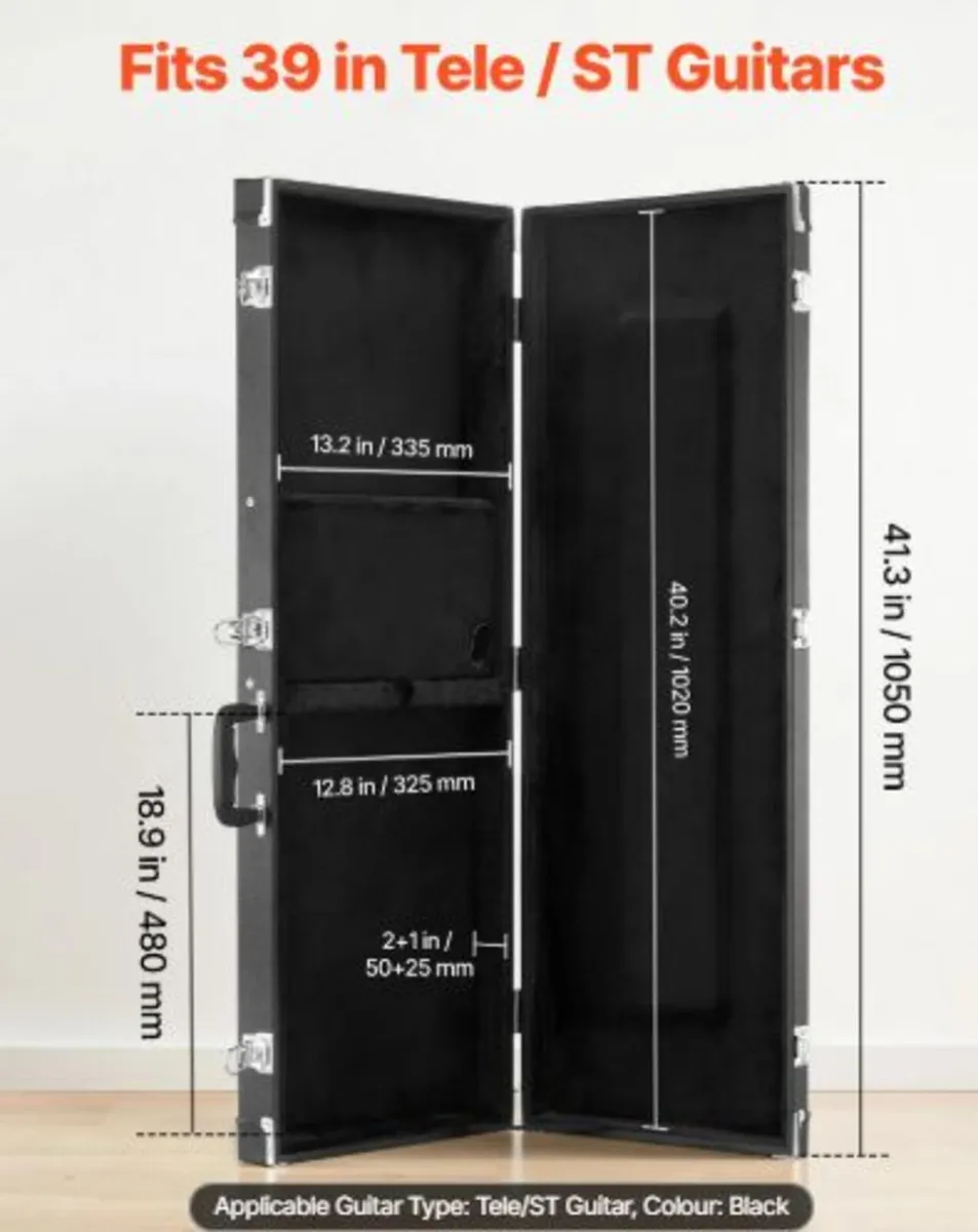 Electric Guitar Hard Case, 1050 MM, Rectangle - Image 3
