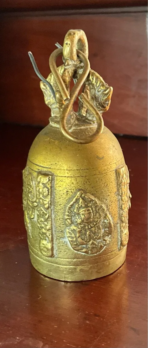 Rare Vintage Brass Cow Bell - Image 2