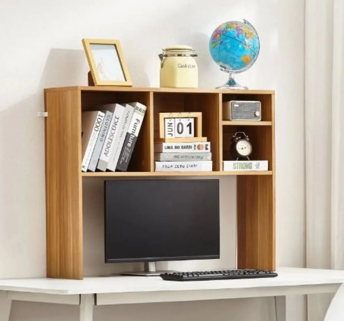 Desktop Bookshelf, 1-Tier Wood Desktop - Image 2