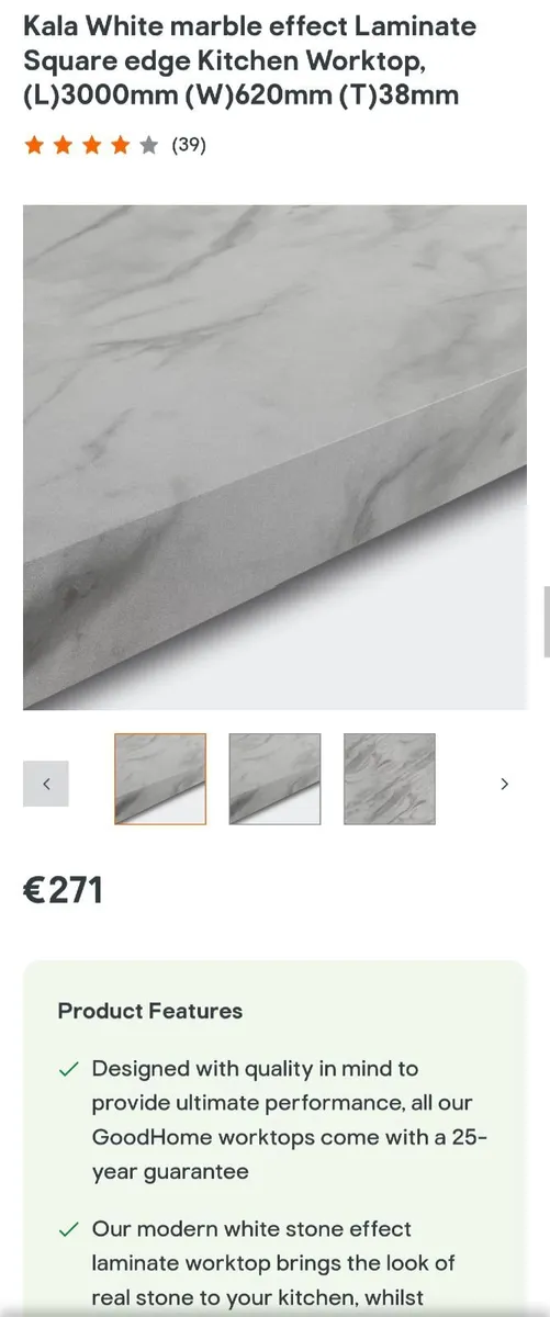 Kitchen worktop