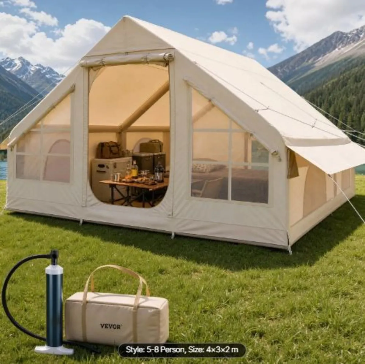 Inflatable Tents for Camping, 5-8 Person - Image 1