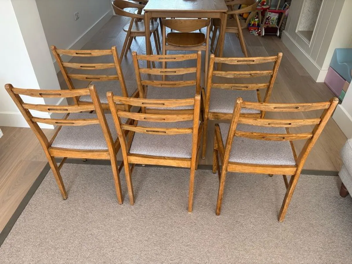 Solid wood dining chairs - Image 4