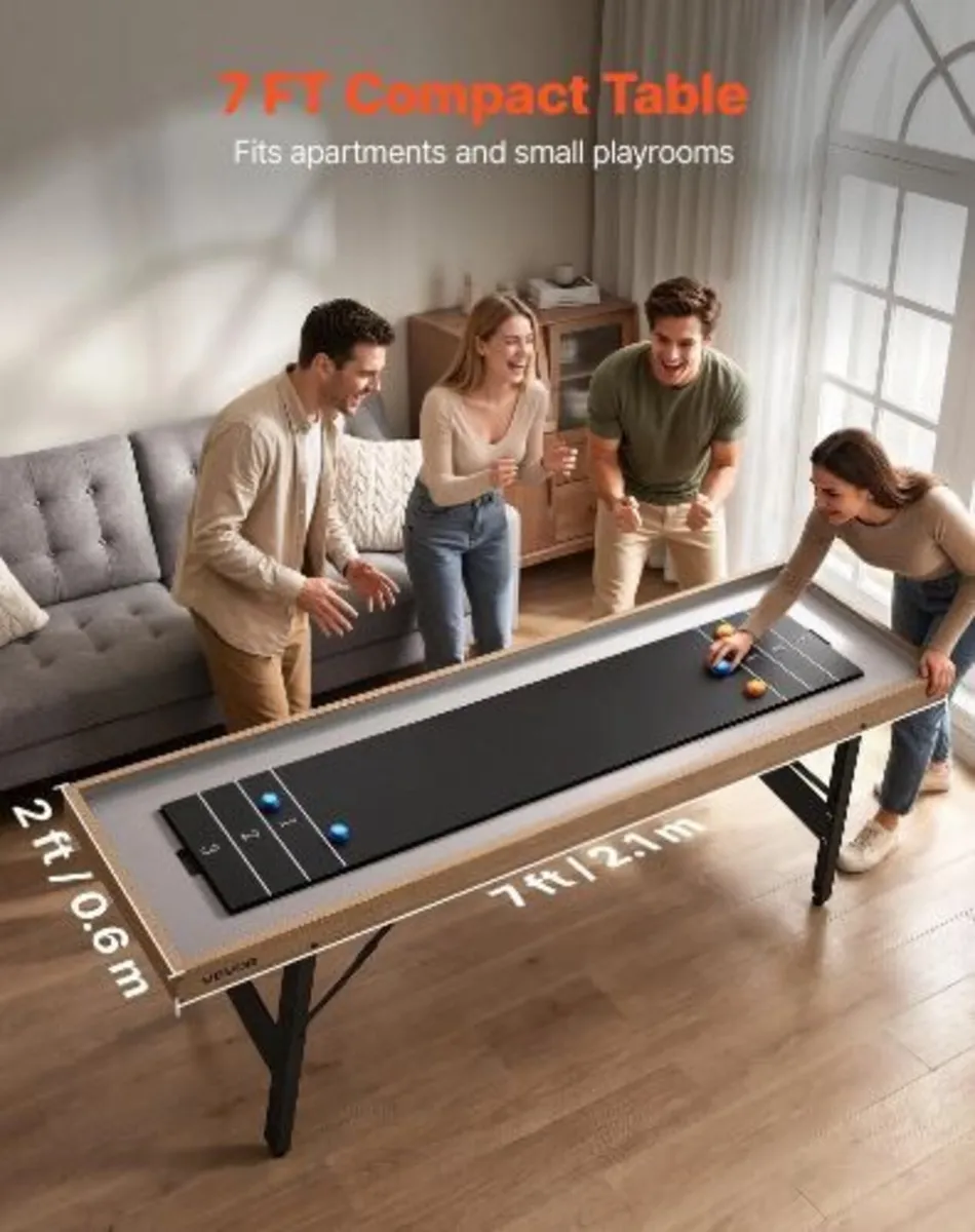 2.1m Shuffleboard Table, 2 in 1 - Image 1