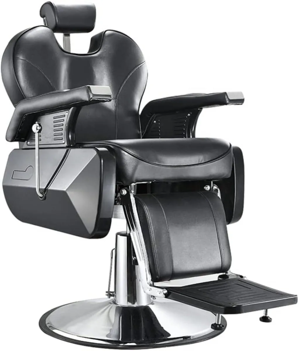 Professional Black Hydraulic Barber Chair - Image 4