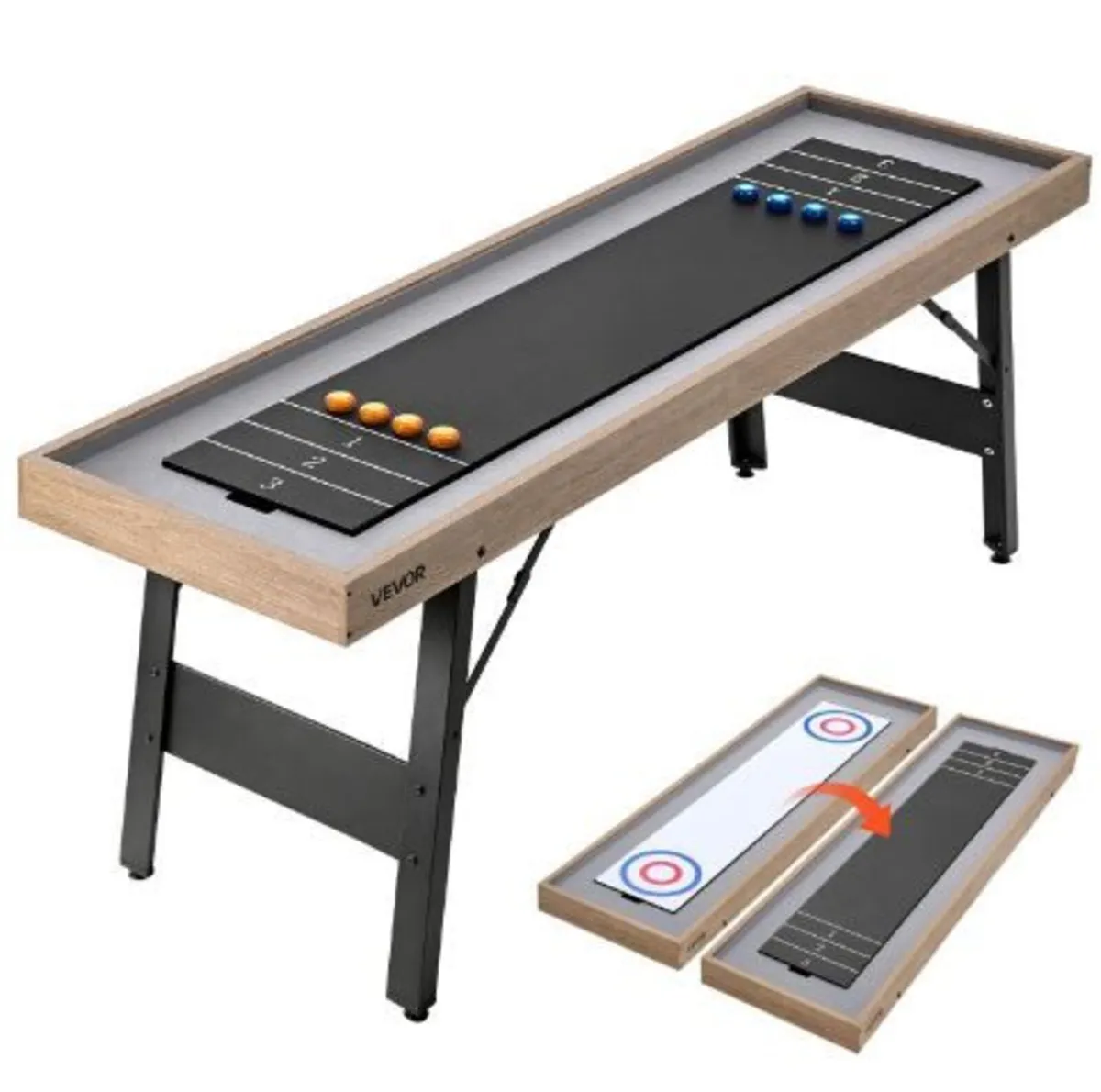 2.1m Shuffleboard Table, 2 in 1 - Image 3