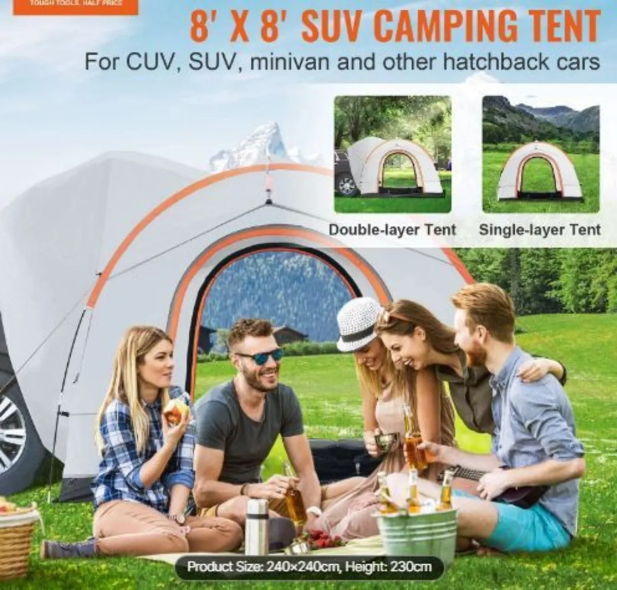 SUV Camping Tent, 8'-8' SUV Tent - Image 1