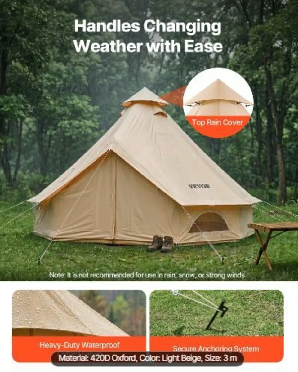 Oxford Bell Tent, 4 Seasons 3 m Yurt Tent - Image 2