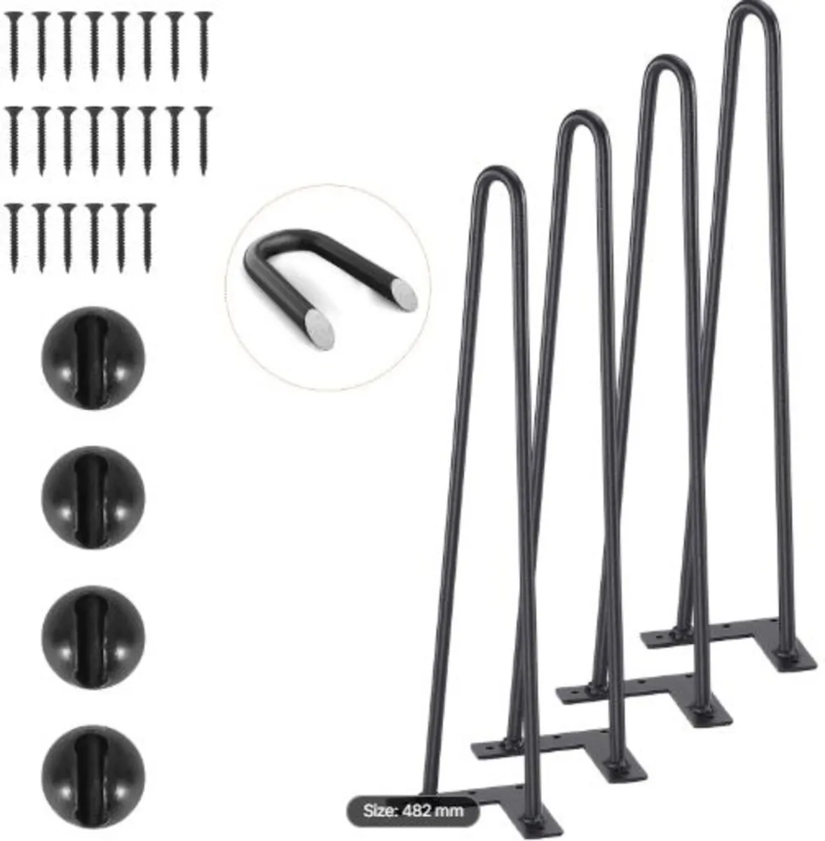 482.6MM Hairpin Furniture Legs, Metal Home DIY - Image 1