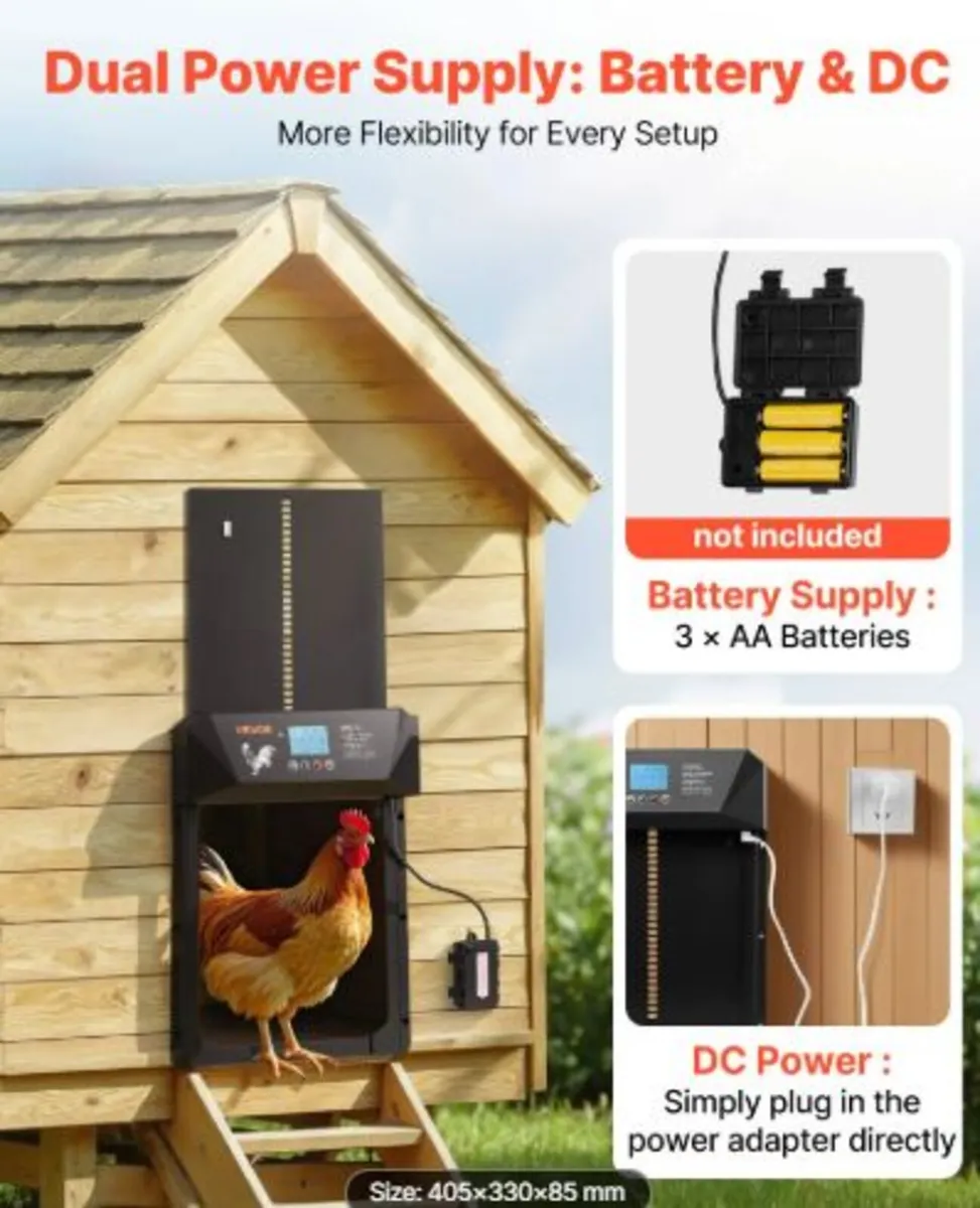 Automatic Chicken Coop Door, DC & Battery Powered - Image 2