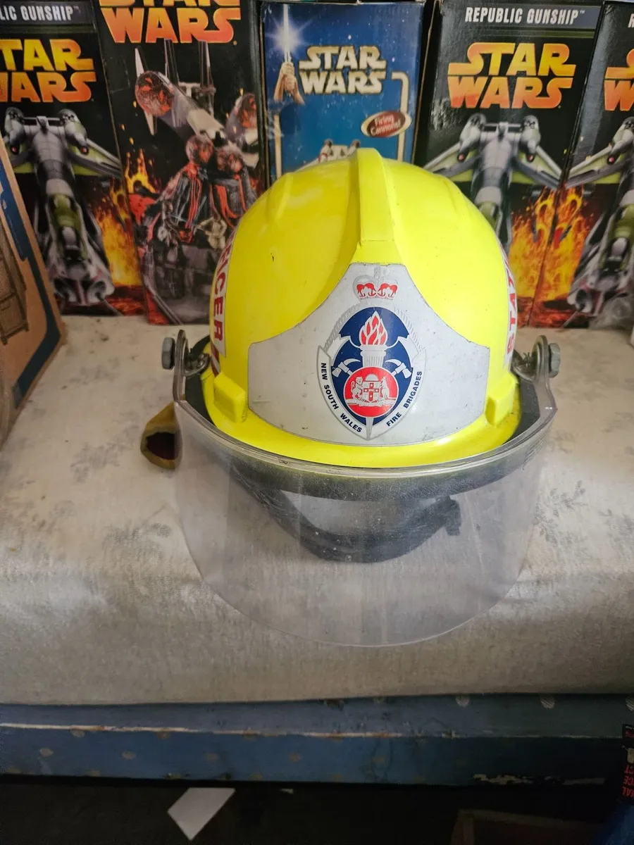 Vintage Australian Fire Fighter Helmet - Image 1