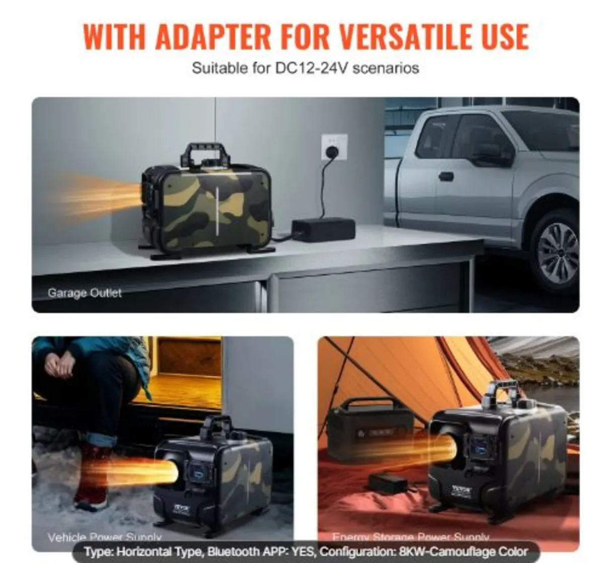 5-8KW Diesel Heater, 12V/24V All in One Diesel Air - Image 2