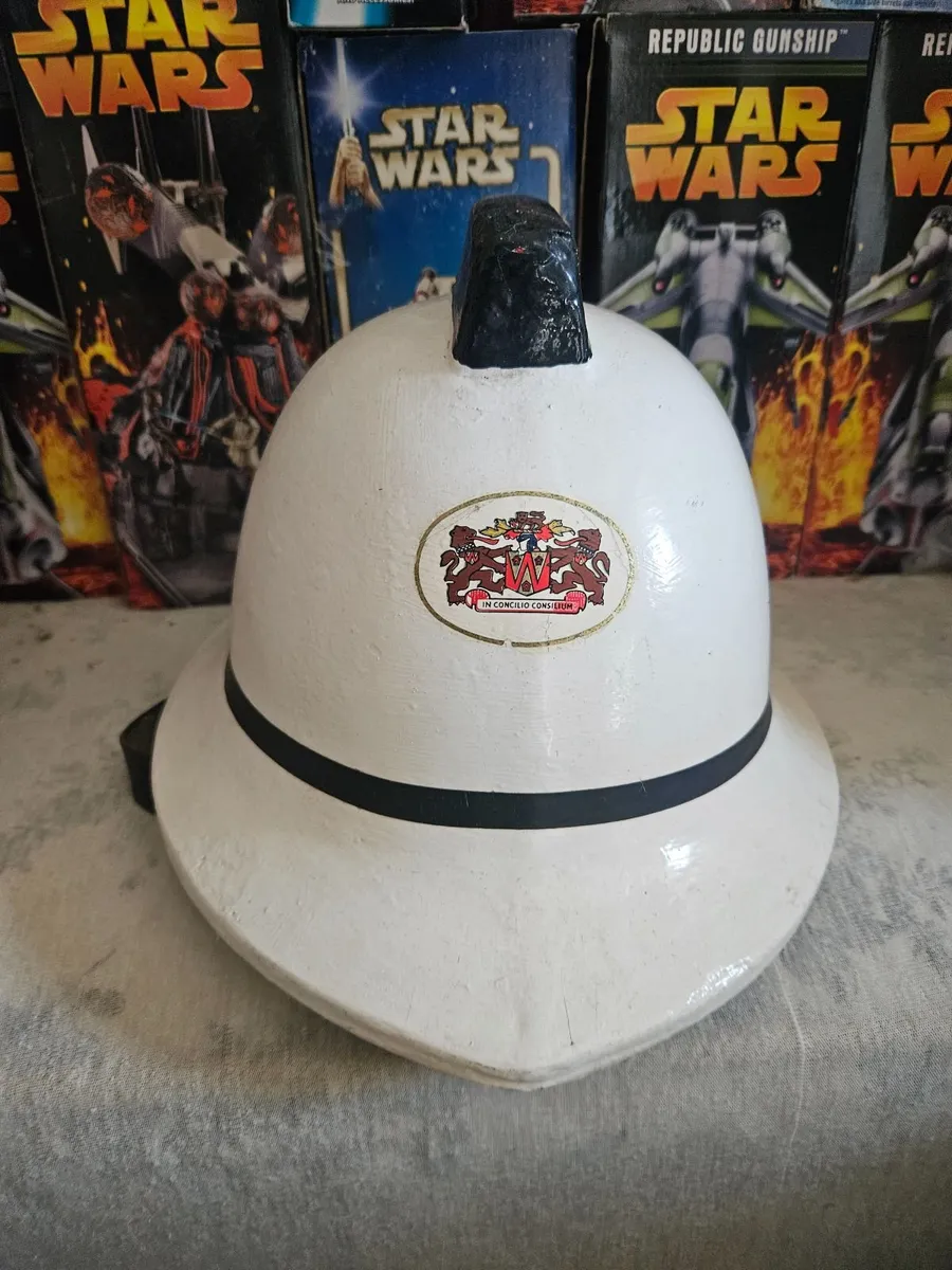 Vintage Fire Mans Helmet - Image 1