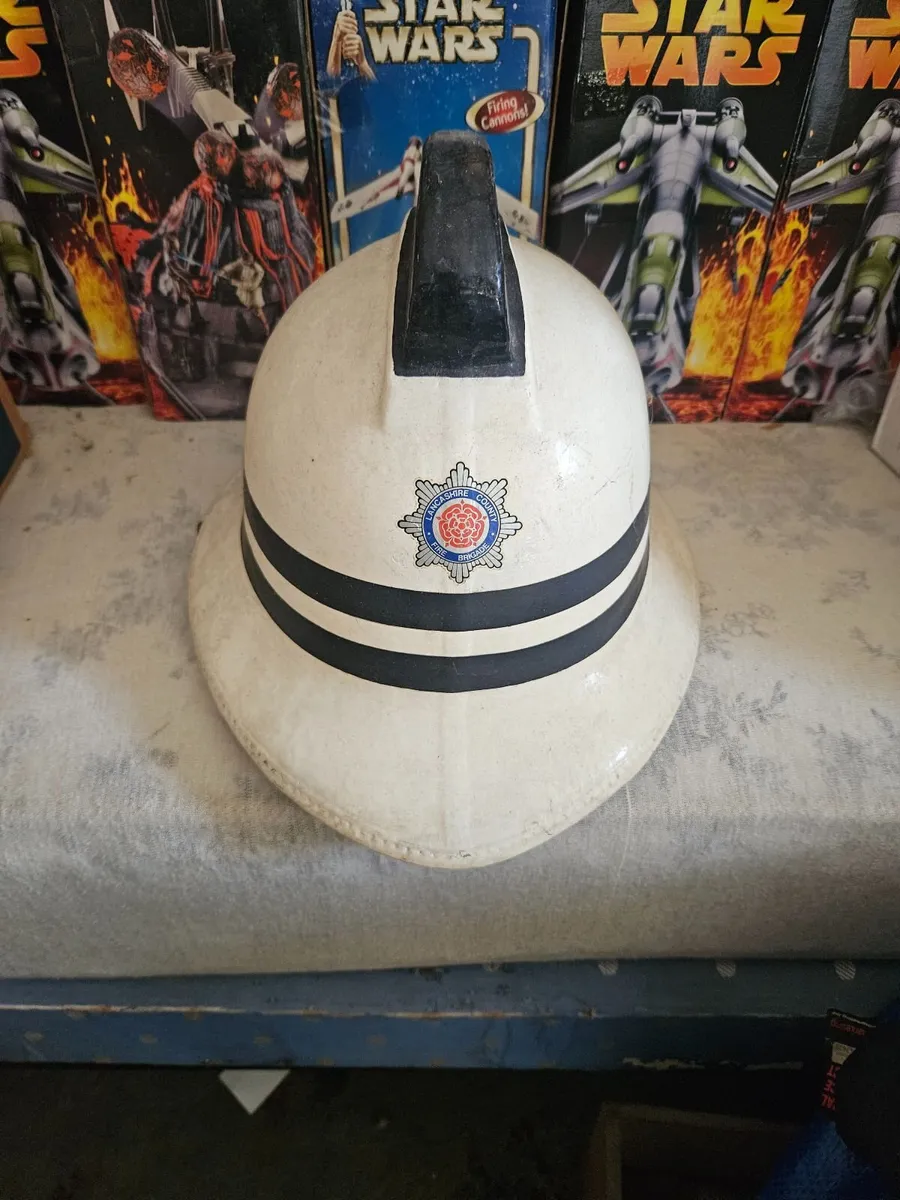 Vintage Fire Mans Helmet - Image 1