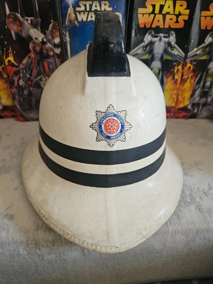 Vintage Fire Mans Helmet - Image 3