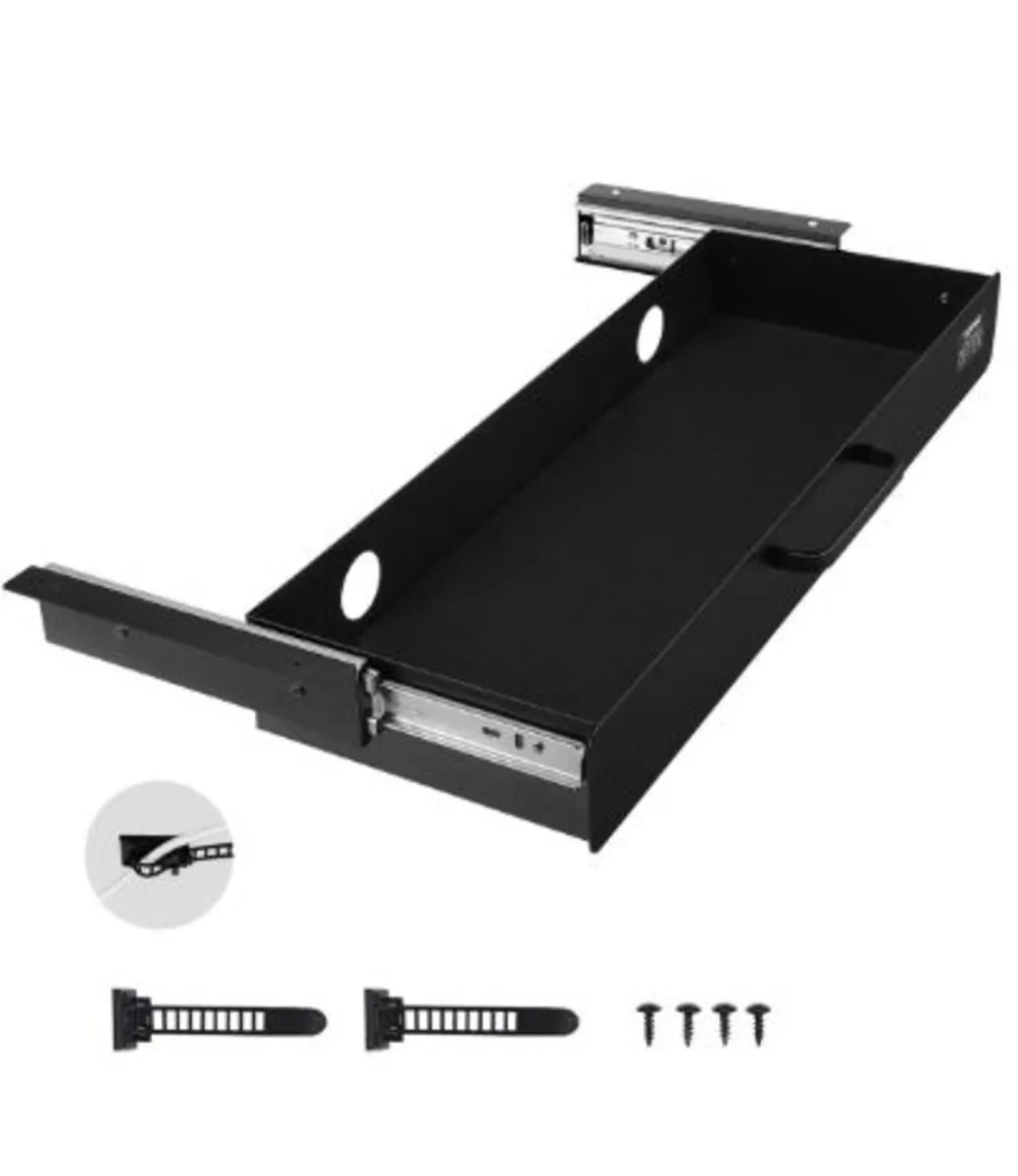 22" Wide Under Desk Drawer Slide Out, Under Desk - Image 1