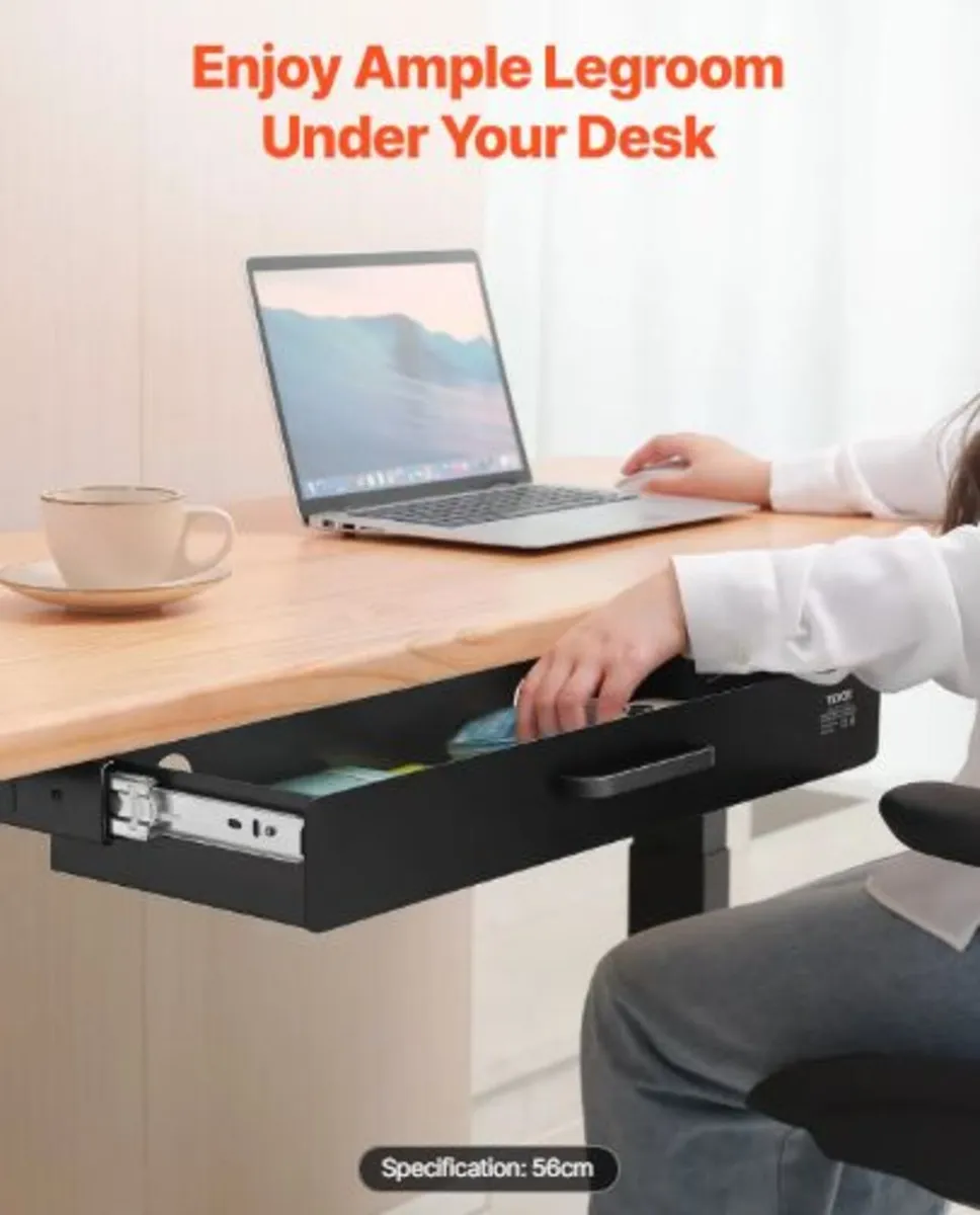 22" Wide Under Desk Drawer Slide Out, Under Desk - Image 2
