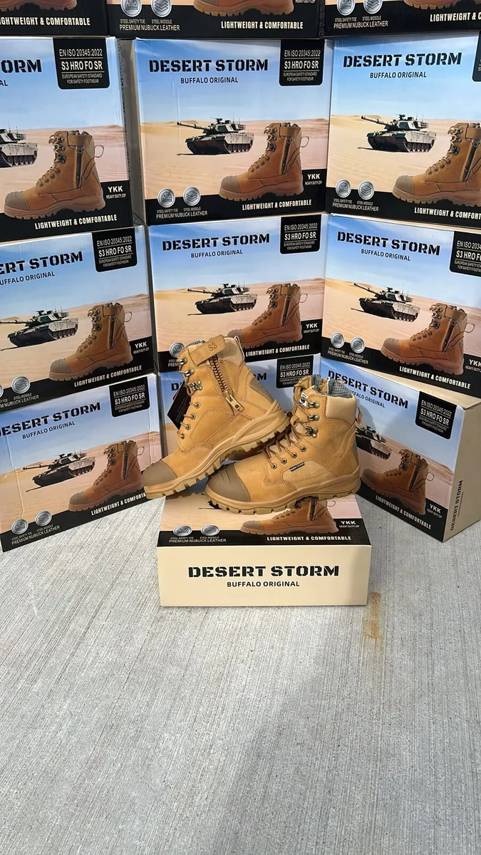 Desert Storm S3 Zip Work Boots all sizes - Image 2