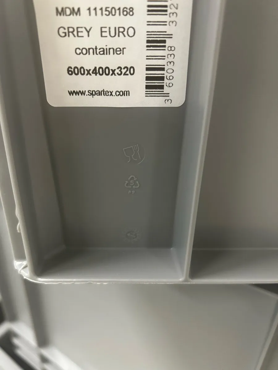 Gray Plastic bins for sale - Image 1