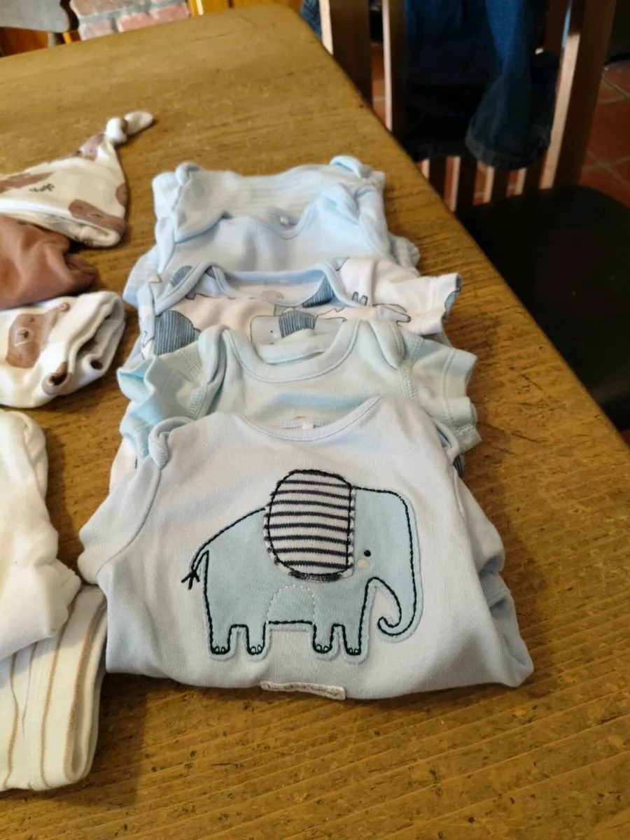 Newborn boys bundle, like new.
2 Newborn outfits, - Image 2