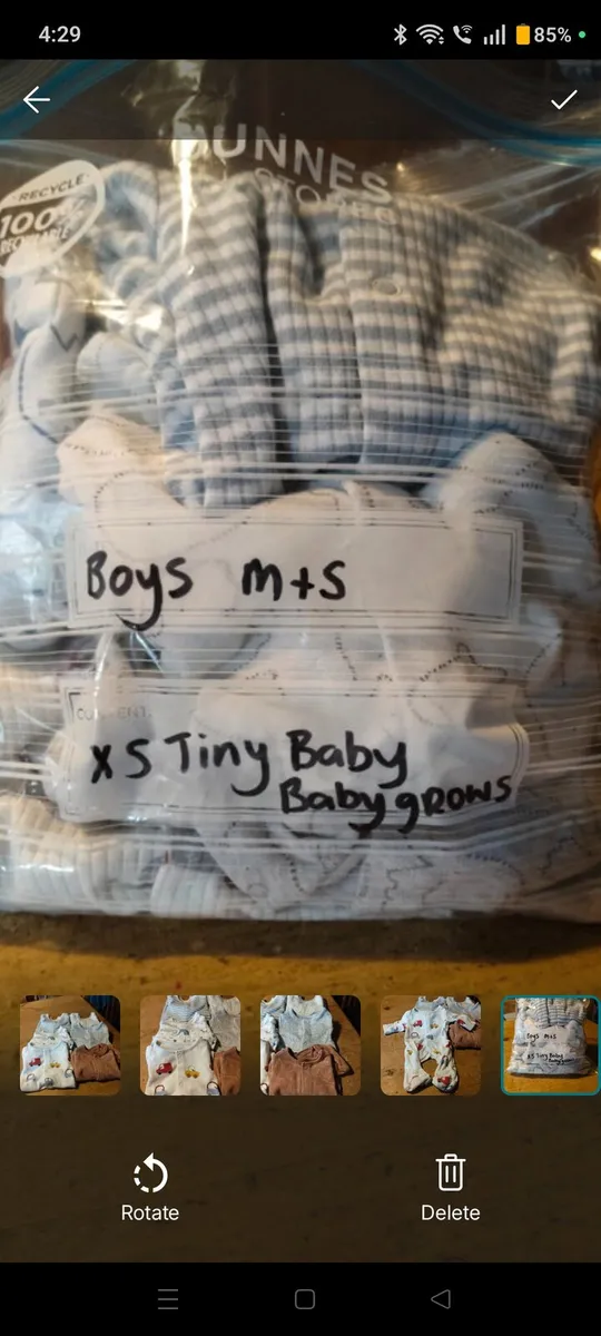 Newborn boys bundle, like new.
2 Newborn outfits, - Image 4