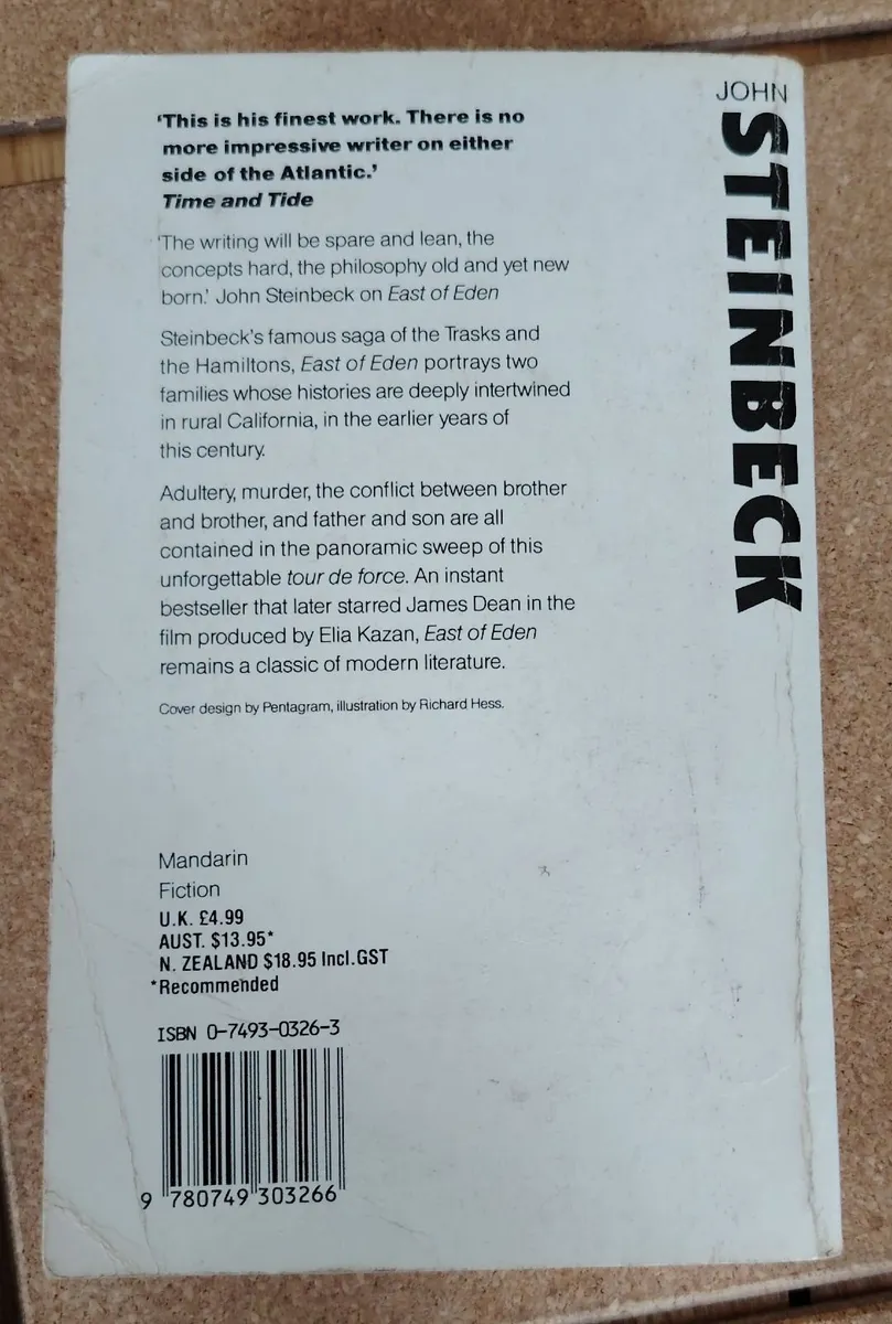John Steinbeck – East of Eden 1991 Mandarin - Image 2